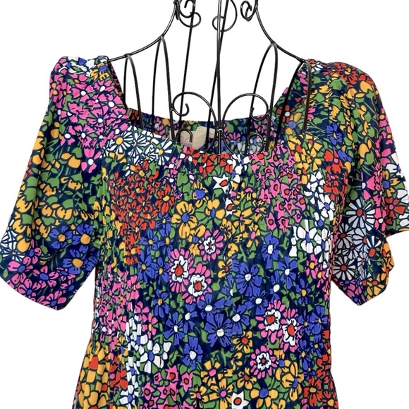 Vintage Vanity Fair Smocked Dress Size Medium - Picture 1 of 16